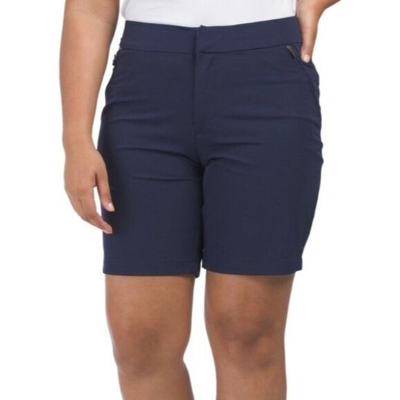 Tommy Bahama Womens Bermuda Shorts Stretch Active Navy Blue Size S - Small - NWT - Picture 15 of 16